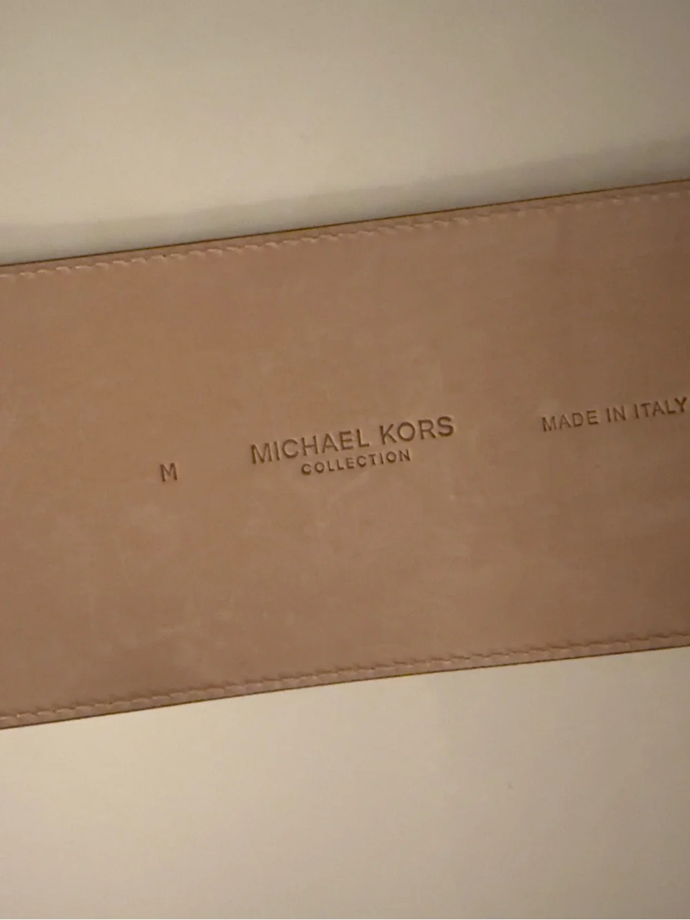 Michael Kors Gloria Python Embossed Leather Belt NWT- Size  M